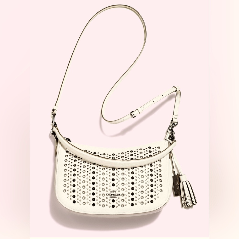 COACH All Over Studs Chelsea Crossbody in Pebble Leather